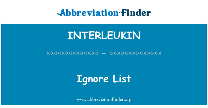 INTERLEUKIN: Inyore lis