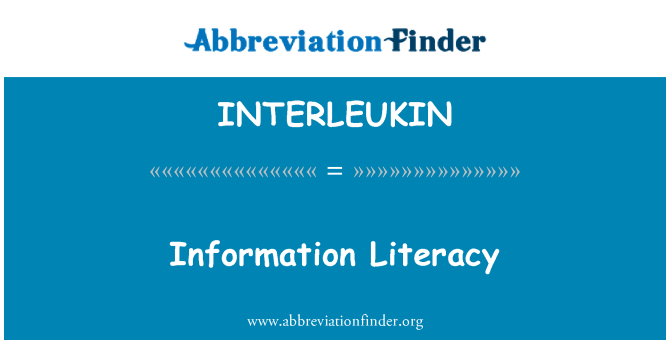 INTERLEUKIN: المعلومات لمحو الأمية