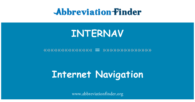 INTERNAV: Entènèt navigasyon