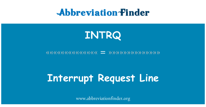 INTRQ: Avbryte forespørselslinje
