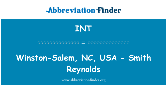 INT: Winston-Salem, NC, USA-Smith Reynolds