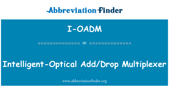 I-OADM: Intelligent-Optical Add/Drop multiplexeur