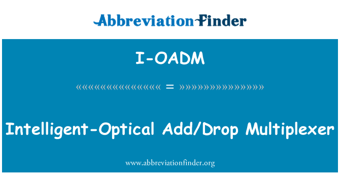 I-OADM: Ntelijan-ptik ajoute/ane ke yo bliye Multiplexeur