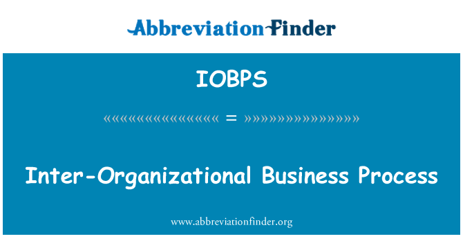 IOBPS: Mezi organizacemi obchodní proces