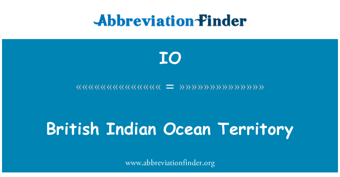 IO: British Indian Ocean Territory