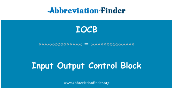 IOCB: בלוק בקרת קלט-פלט