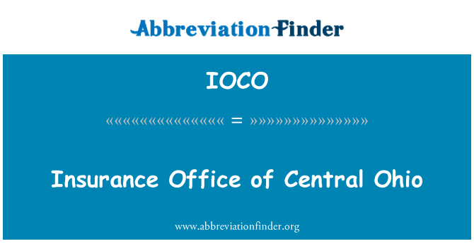 IOCO: Insurance Office of Central Ohio