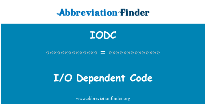 IODC: I/u-avhengig kode