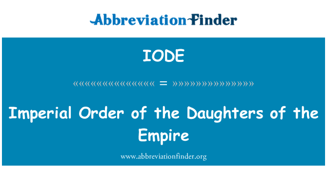 IODE: Ordre Imperial de les filles de l'Imperi