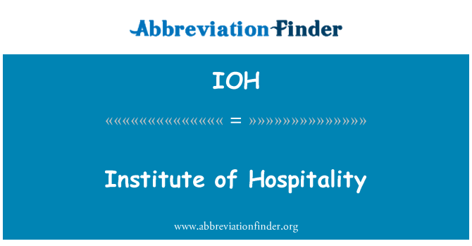 IOH: Institutet för gästfrihet