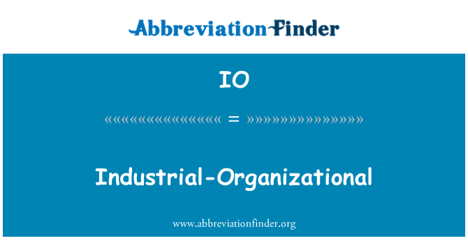 IO: Industrial-organizationala
