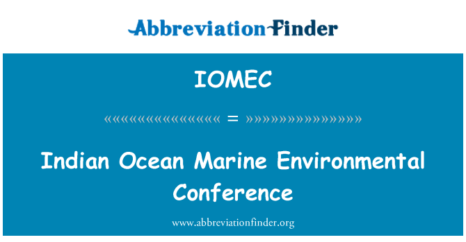 IOMEC: Oceà Índic conferència ambiental Marina