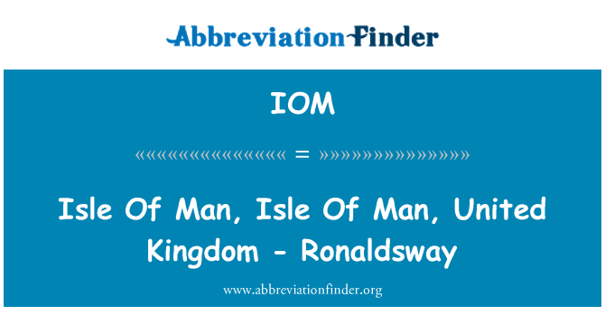 IOM: Ostrov Man, Isle Of Man, Veľká Británia - Ronaldsway