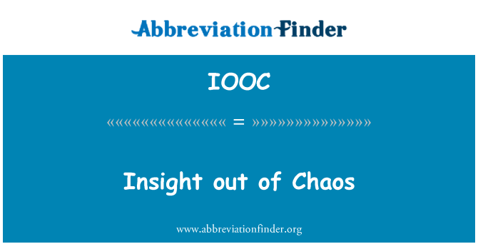 IOOC: Pohled z chaosu