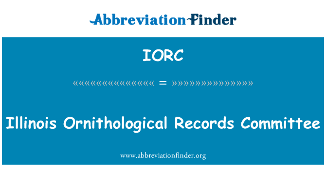 IORC: Illinois Ornithological Records Committee
