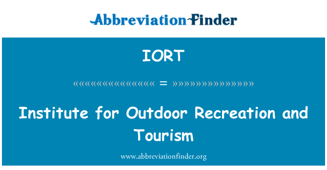 IORT: 戶外游憩與旅遊研究所