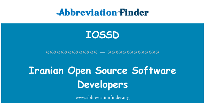 IOSSD: Iranian Open Source Software Developers