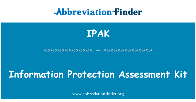 IPAK: Πληροφορίες προστασία αξιολόγηση Kit