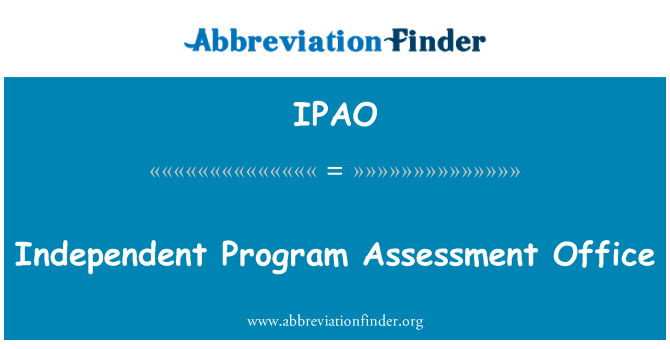 IPAO: Neovisni Program ocjenjivanja ured