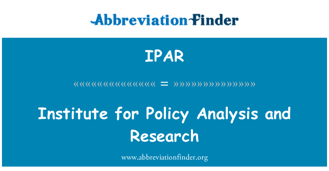 IPAR: Institut pro politické analýzy a výzkum
