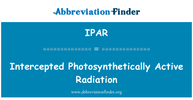 IPAR: A manke aktivite Photosynthetically Rayonnement