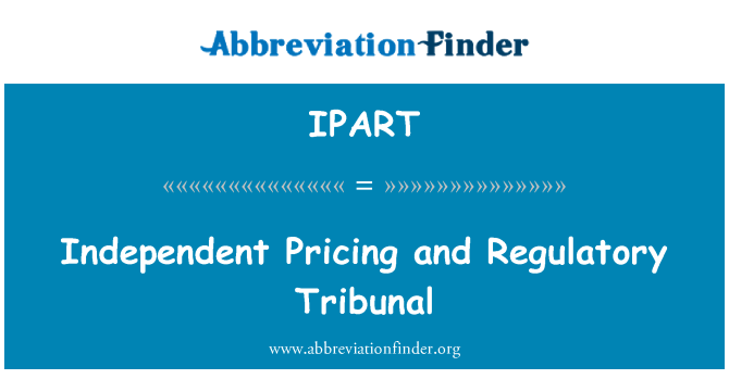 IPART: Nezávislé ocenění a regulační tribunálu