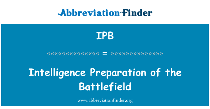 IPB: Підготовка розвідки бою