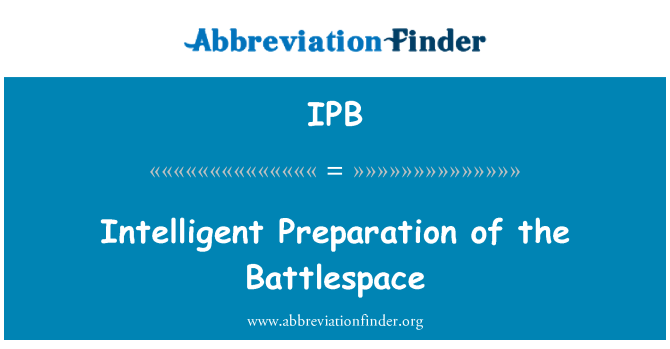 IPB: Ntelijan pweparasyon de la Battlespace