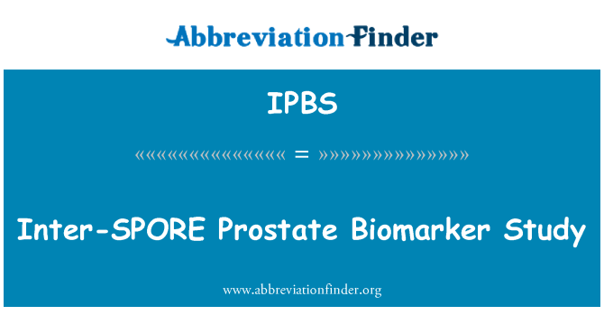 IPBS: Inter SPORE prostaty Biomarker studie