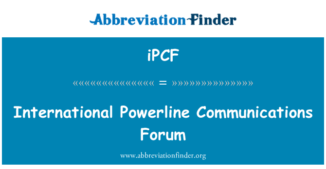 iPCF: Internasjonale Powerline Communications Forum