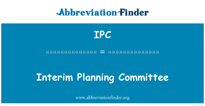 IPC: Pwovizwa Planification komite
