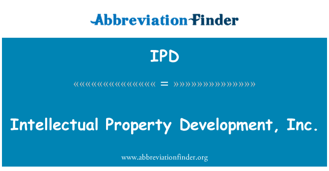 IPD: Desarrollo de propiedad intelectual, Inc.