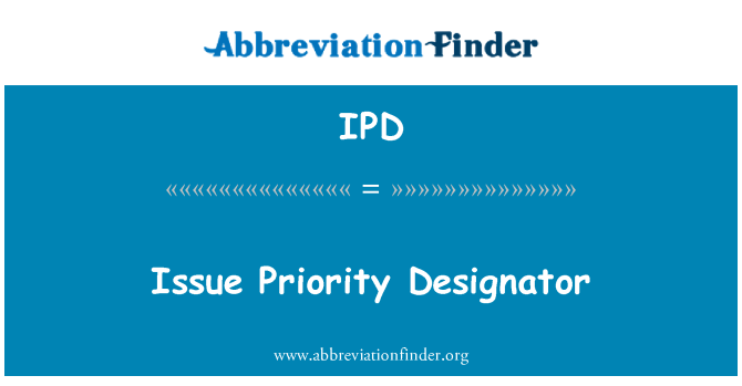 IPD: Вопрос приоритета обозначение
