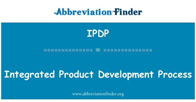 IPDP: Proces vývoje integrovaných produktů