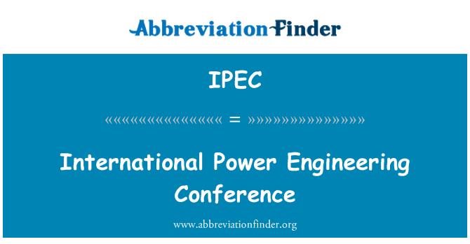 IPEC: Konferenza ta ' l-inġinerija internazzjonali tal-enerġija