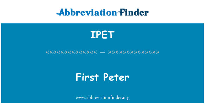 IPET: Ewwel Peter