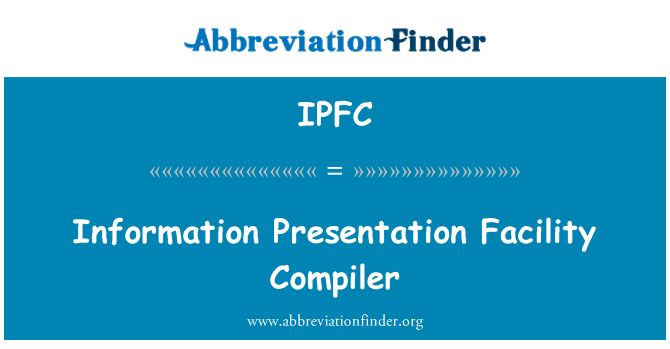 IPFC: Informazioni presentazione impianto compilatore