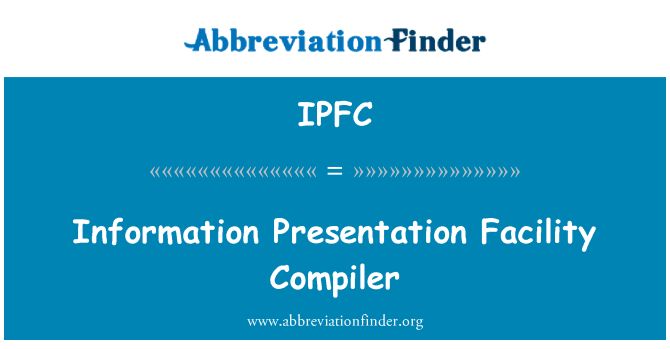 IPFC: Enfòmasyon Présentation plant du