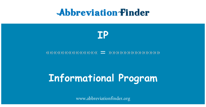 IP: Il-programm informattivi