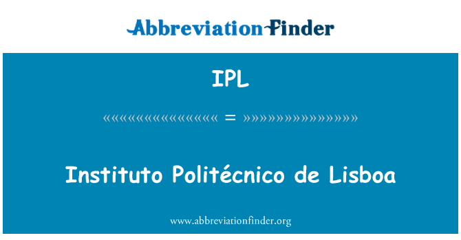 IPL: Instituto Politécnico de Lisboa