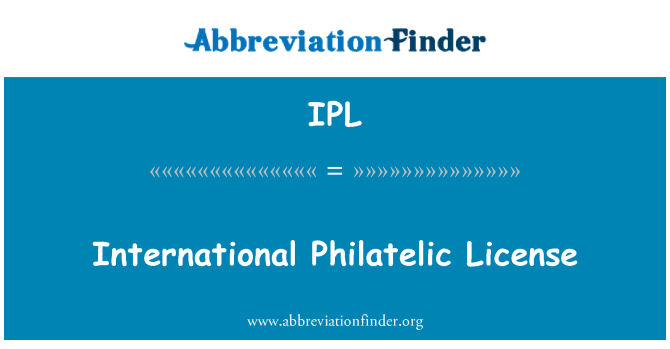 IPL: International Philatelic License