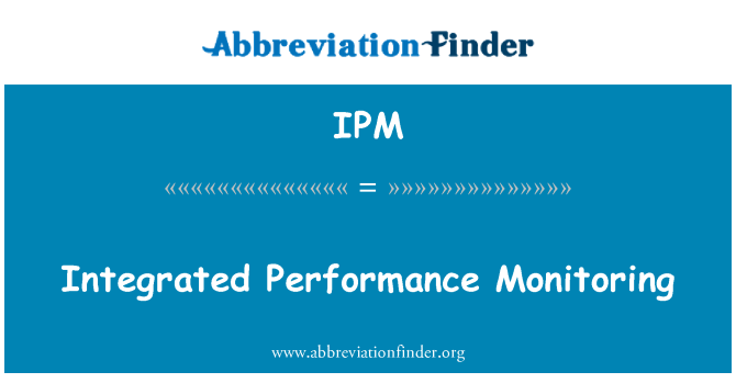 IPM: Monitoraggio delle prestazioni integrata