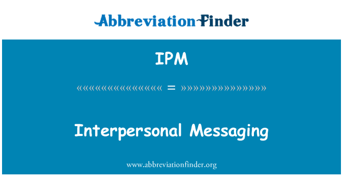 IPM: Messaġġi interpersonali
