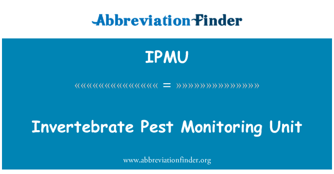 IPMU: Unit pemantauan perosak invertebrate