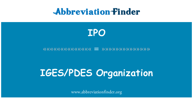 IPO: Organizacija IGES/PDES