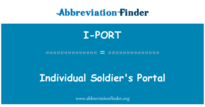 I-PORT: Portal tal-Soldier individwali