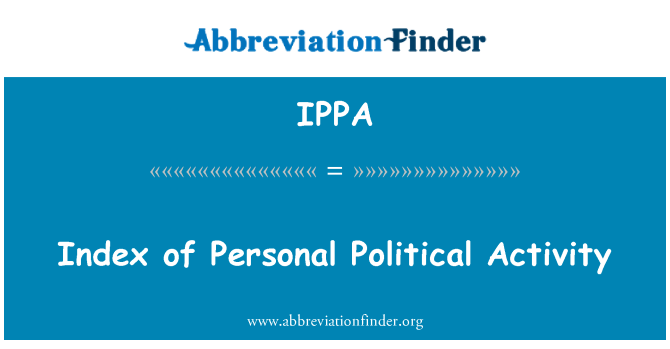 IPPA: Index der persönlichen politischen Tätigkeit