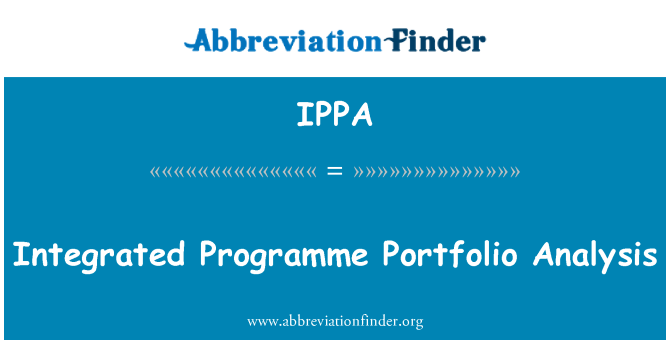 IPPA: Integrierte Programm-Portfolio-Analyse