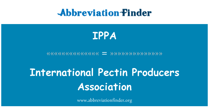 IPPA: International Pectin Producers Association