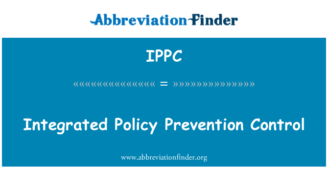 IPPC: 綜合的政策預防和控制